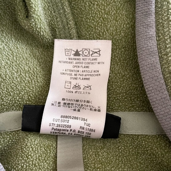 Patagonia Green Fleece Hoodie Sweatshirt Jacket - Picture 5 of 7